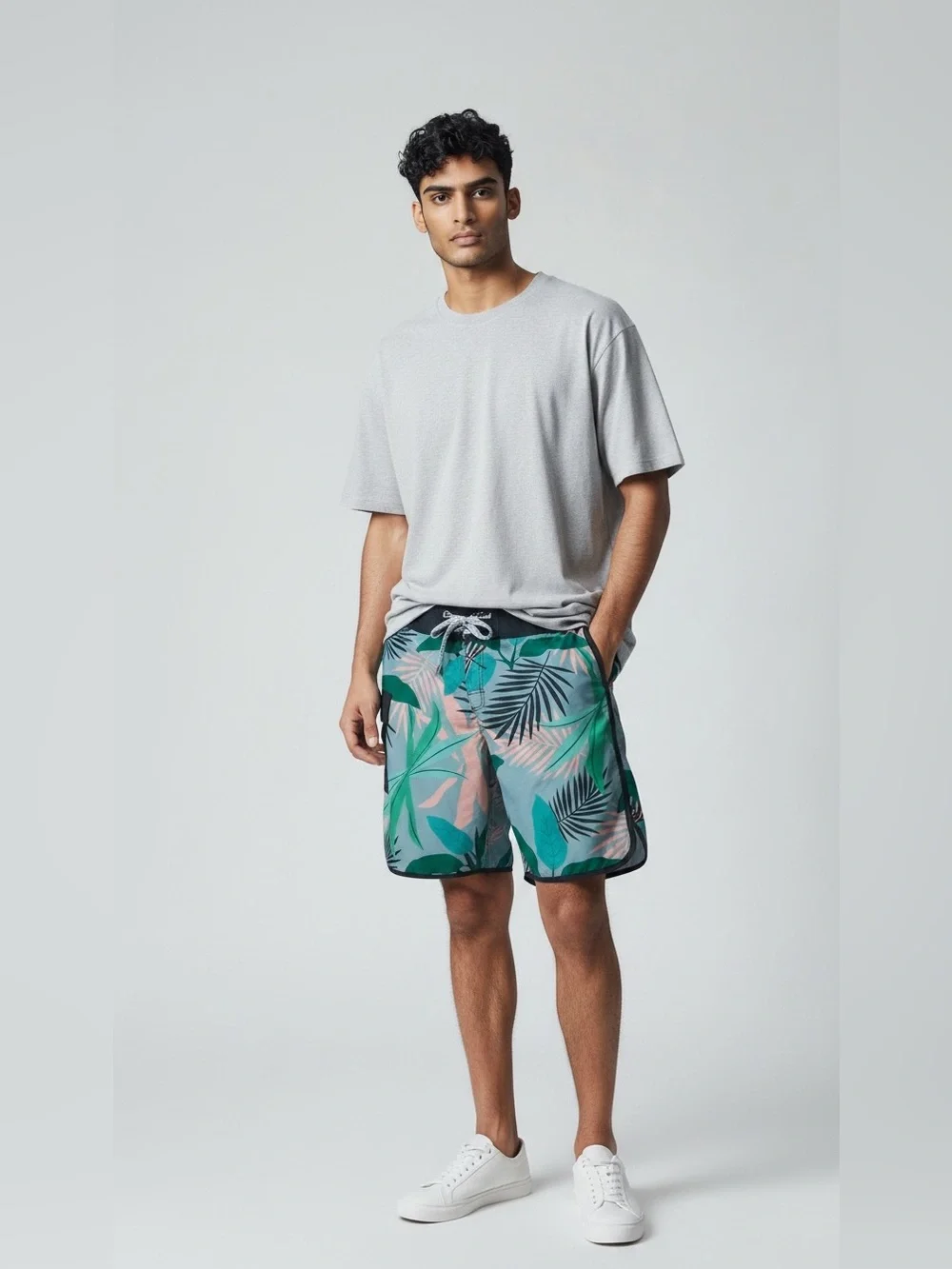 Alton Tropical Leaf Swim Board Shorts Size 38